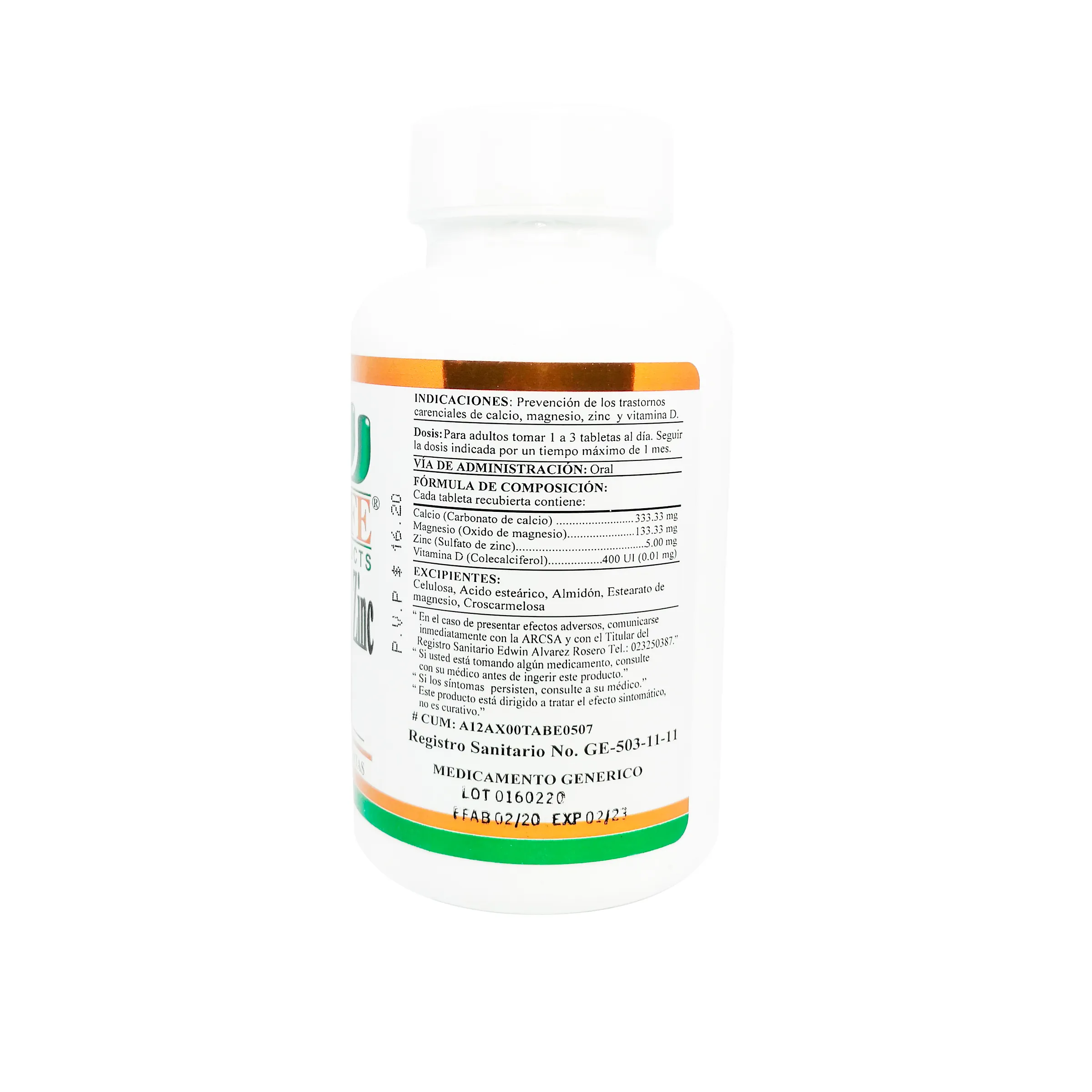 Calcio- Magnesio- Zinc + VitaminaD - Imagen 2
